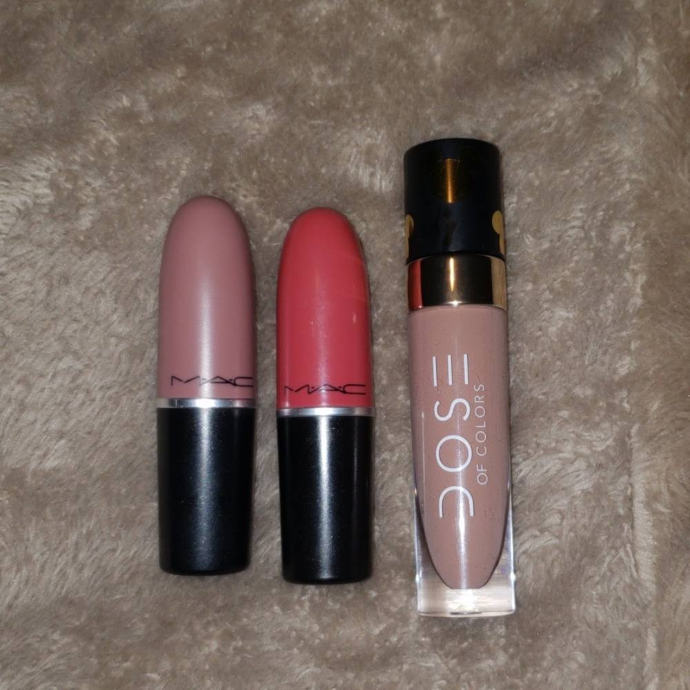 Bundle of MAC lipstick and Dose Of Colors Lipgloss